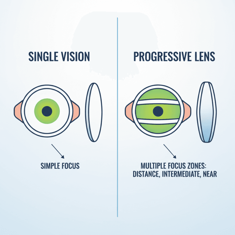 single vision vs progressive lenses which is right