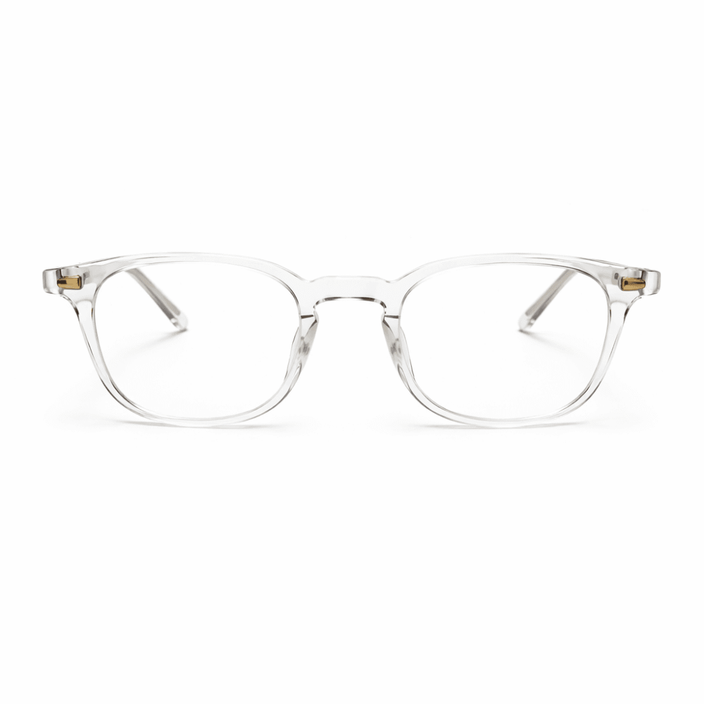 DuraFlex Clubmaster Transparent White 1