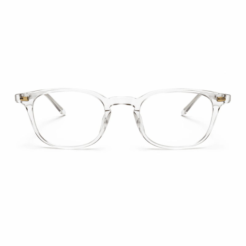 DuraFlex Clubmaster Transparent White 1