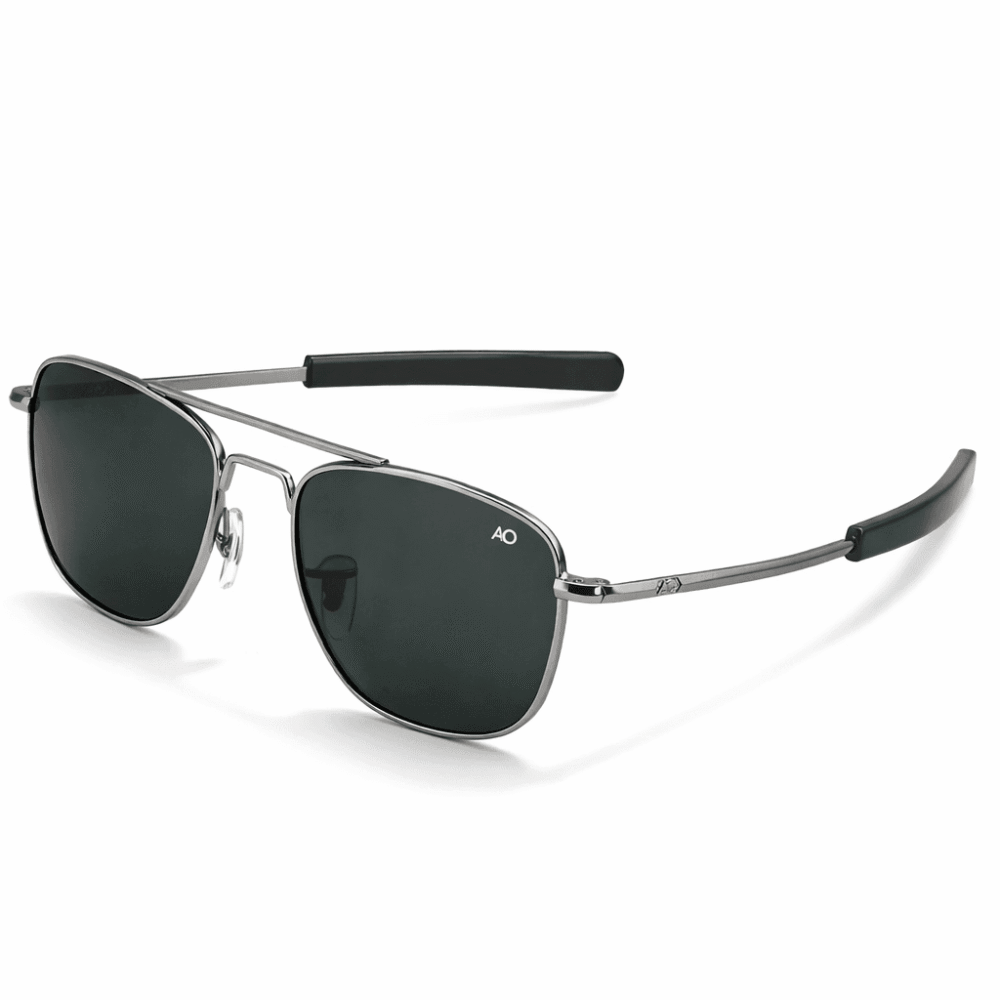 AO Silver Matt Aviator Sunglasses BD