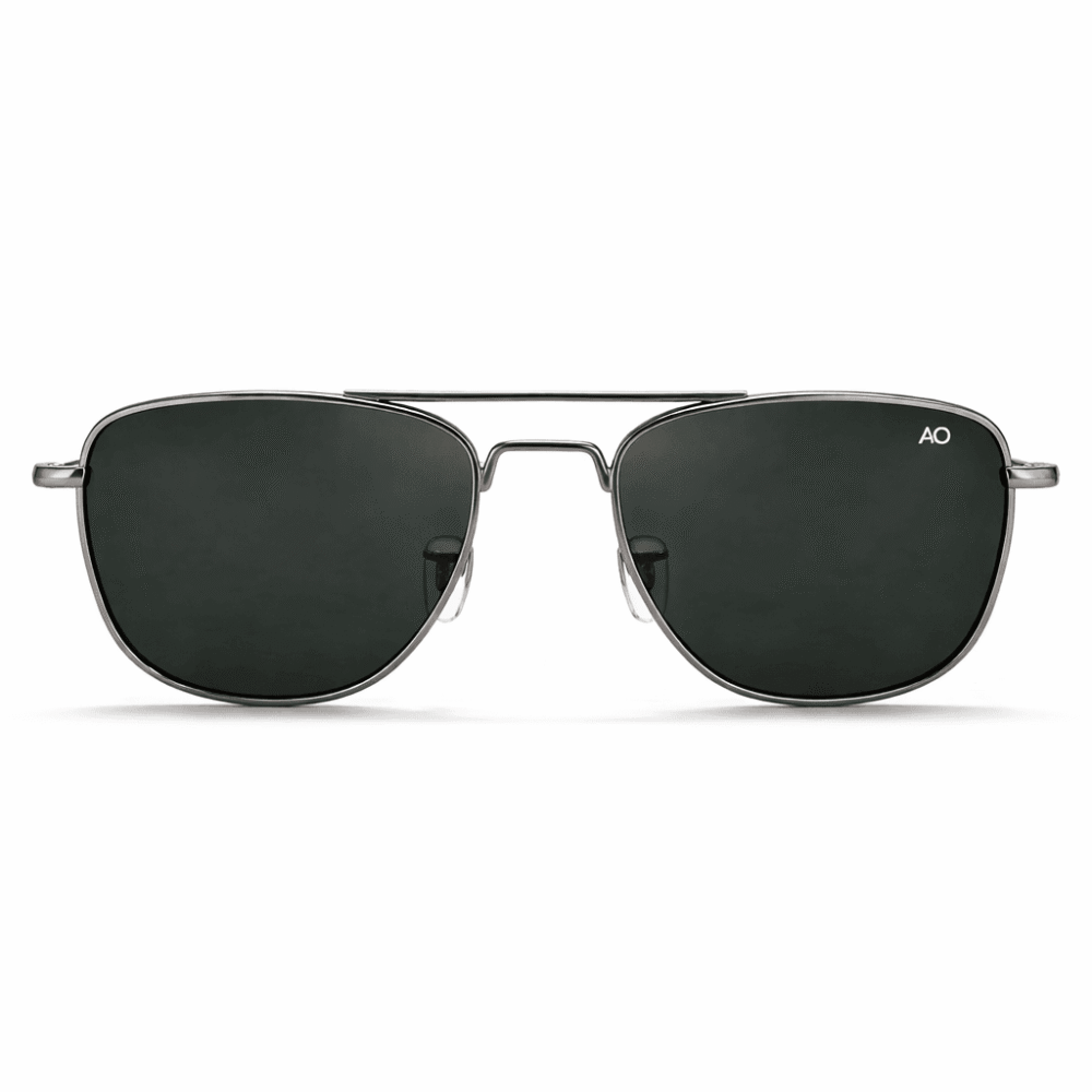 AO Silver Matt Aviator Sunglasses BD 2