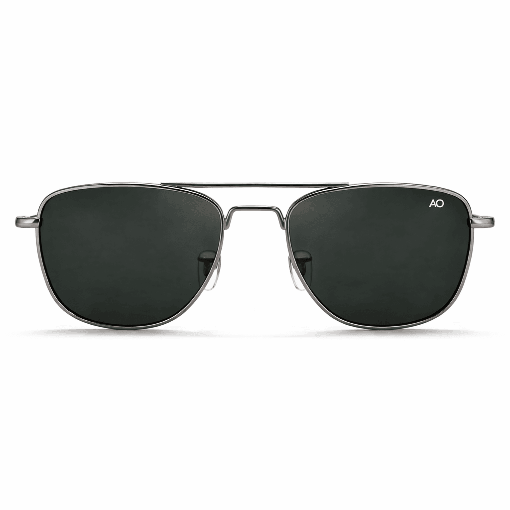 AO Silver Matt Aviator Sunglasses BD 2 AO Silver Matt Aviator Sunglasses BD 2