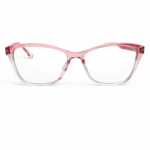Blush Pink Transparent Cat Eye Eyeglasses 2