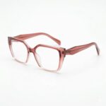 Gwendolyn Rectangle Pink Eyeglasses 1
