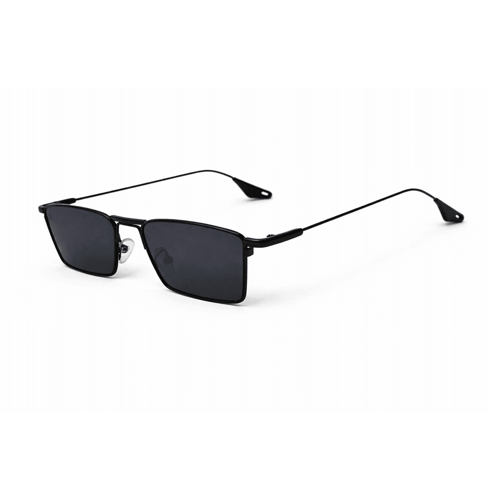 Metal Rectangular Black Sunglasses 2