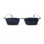 Metal Rectengular Unisex silver Sunglasses 1