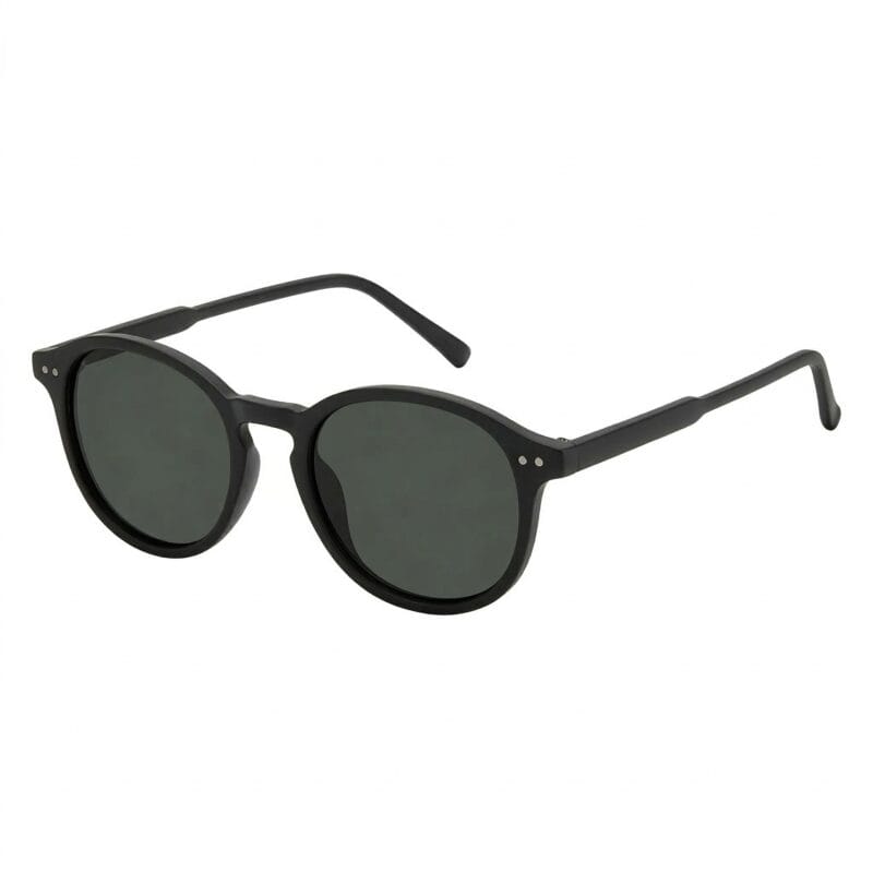 Polarized Sunglass Light Weight Round Eyeglasses Matte Black 1