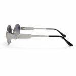 Retro Metal Frame Oval Sunglasses Oval Eyeglasses Silver 1