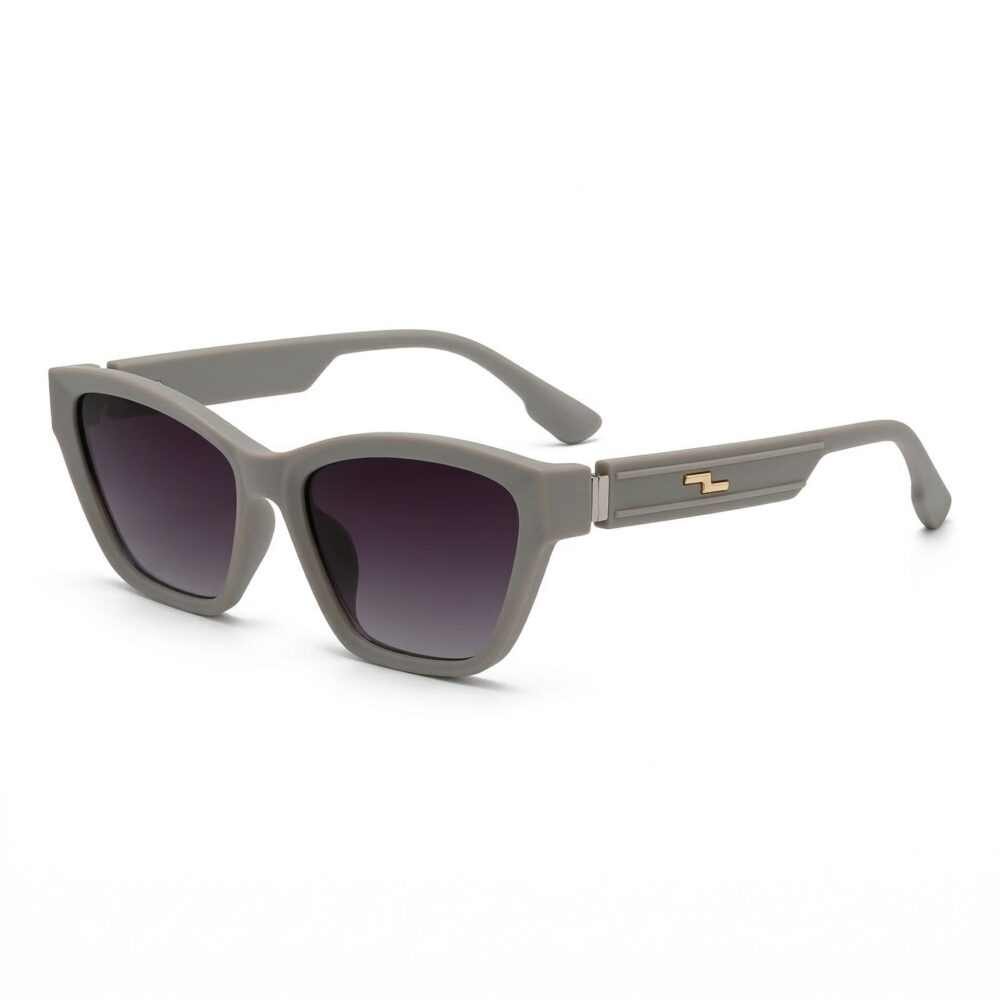 Z Rectangular Eyeglasses Matte Grey 1