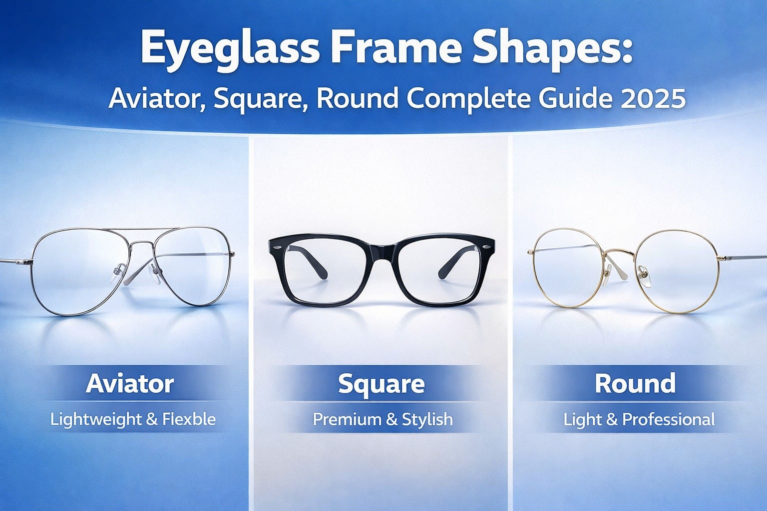 Eyeglass Frame Shapes Aviator Square Round Complete Guide 2025