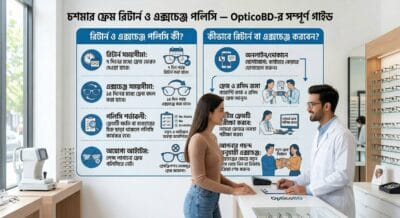 চশমার ফ্রেম রিটার্ন ও এক্সচেঞ্জ পলিসি — OpticoBD র সম্পূর্ণ গাইড 1