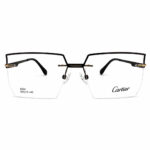 Cartier Oversized Brown Rimless Eyeglasses - 1