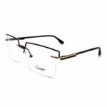 Cartier Oversized Brown Rimless Eyeglasses - 2