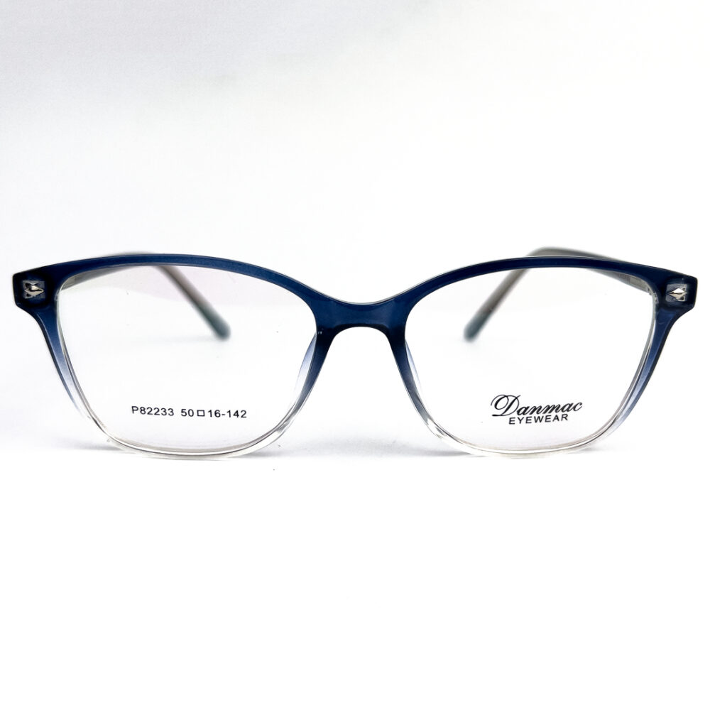 Danmac TR Ladies Blue Transparent Cat Eye Eyeglasses - 1
