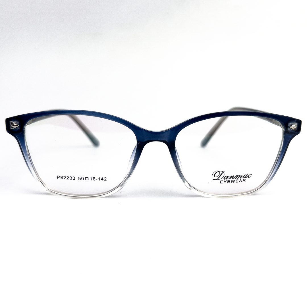 Danmac TR Ladies Blue Transparent Cat Eye Eyeglasses - 1 Danmac TR Ladies Blue Transparent Cat Eye Eyeglasses - 1