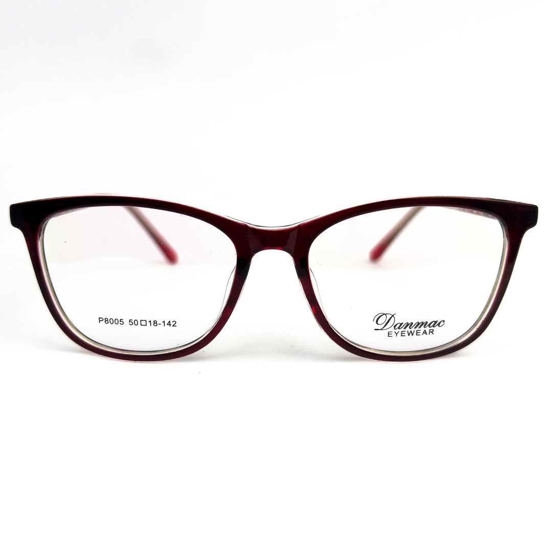 Danmac TR Ladies Floral Pink Cat Eye Eyeglasses - 1 Danmac TR Ladies Floral Pink Cat Eye Eyeglasses - 1
