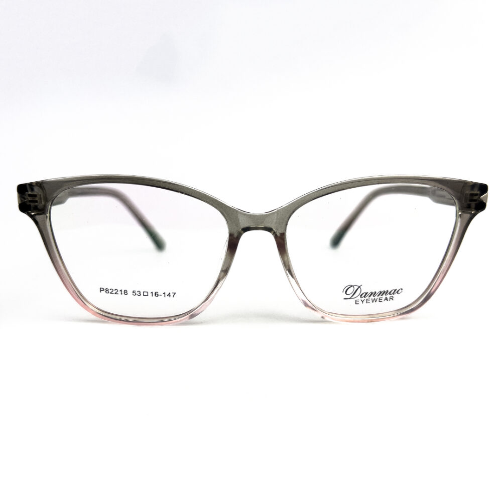Danmac TR Ladies Oversized Olive Pink Cat Eye Eyeglasses - 1