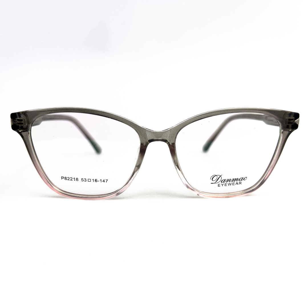 Danmac TR Ladies Oversized Olive Pink Cat Eye Eyeglasses - 1 Danmac TR Ladies Oversized Olive Pink Cat Eye Eyeglasses - 1