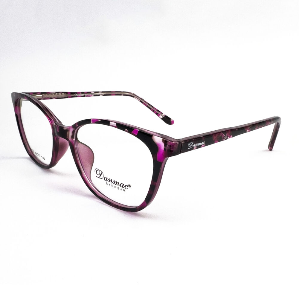 Danmac TR Ladies Purple Tortoiseshell Cat Eye Eyeglasses - 2