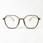 DuraFlex Hexagon Eyeglasses Brown DFHN10 - 1