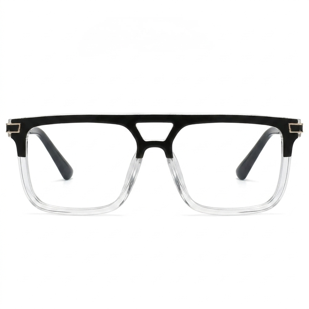 Fusion Aviator Eyeglasses Black Transparent FAVT17 - 1