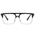 Fusion Aviator Eyeglasses Black Transparent FAVT17 - 1