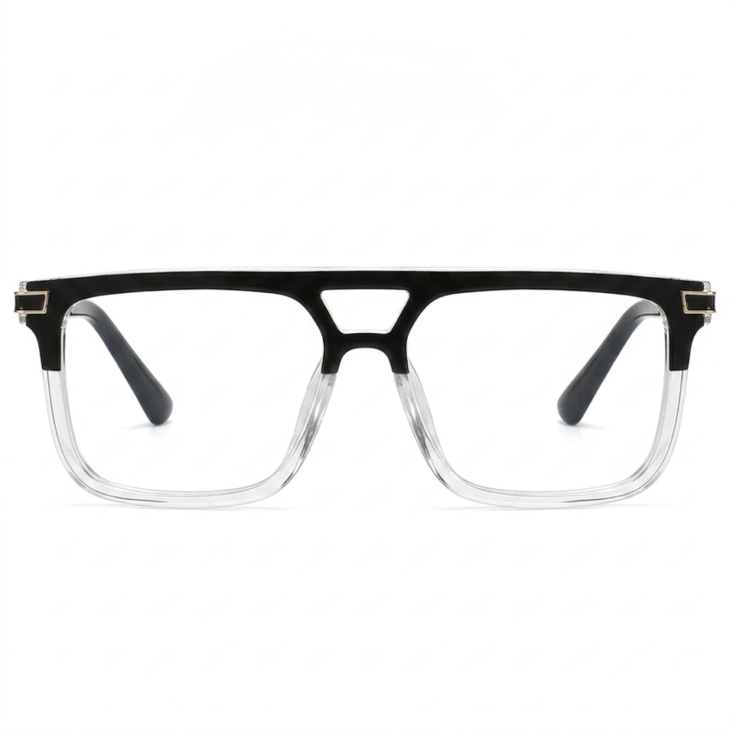 Fusion Aviator Eyeglasses Black Transparent FAVT17 - 1