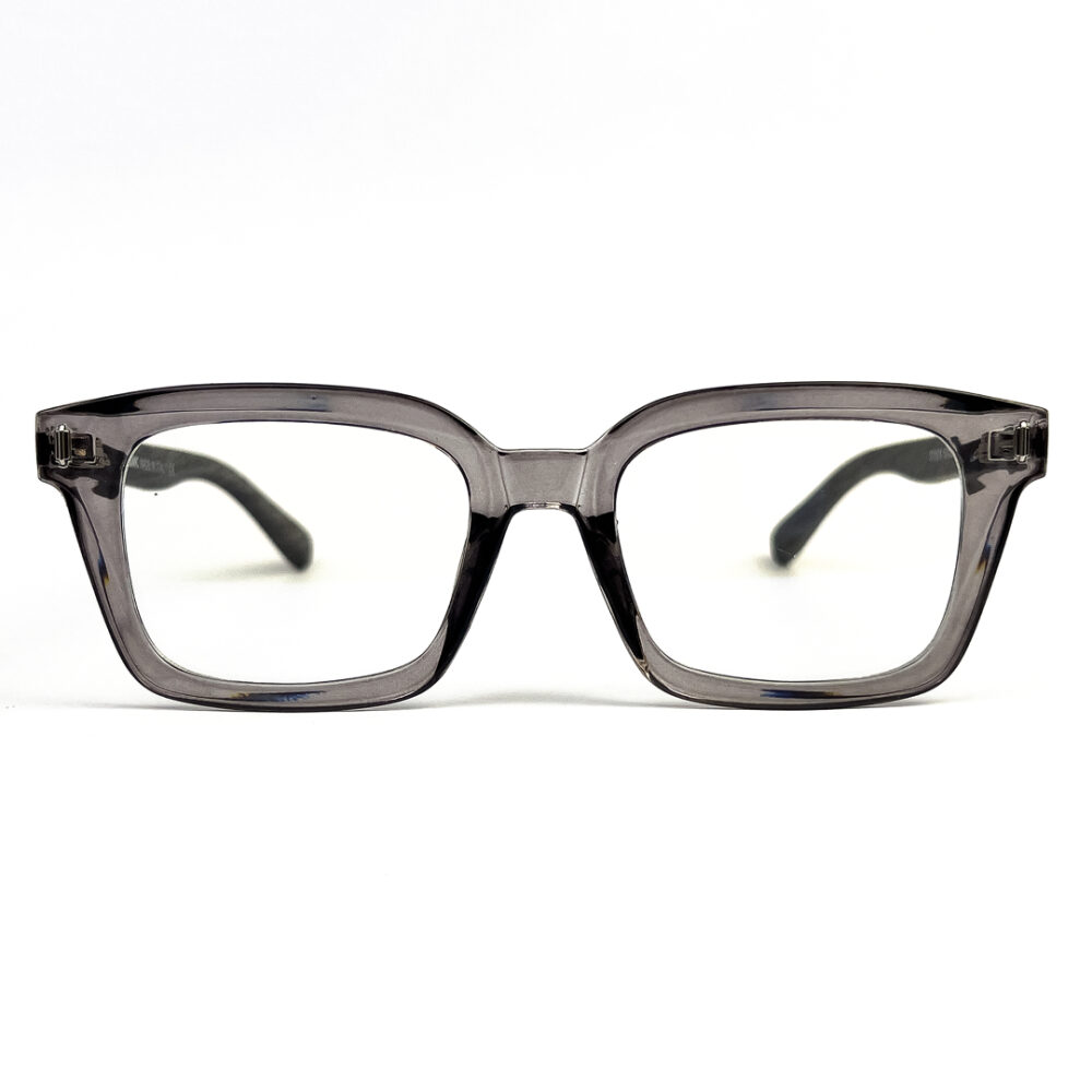 Grey Transparent Wood Bold Mont Blanc Eyeglasses - 1