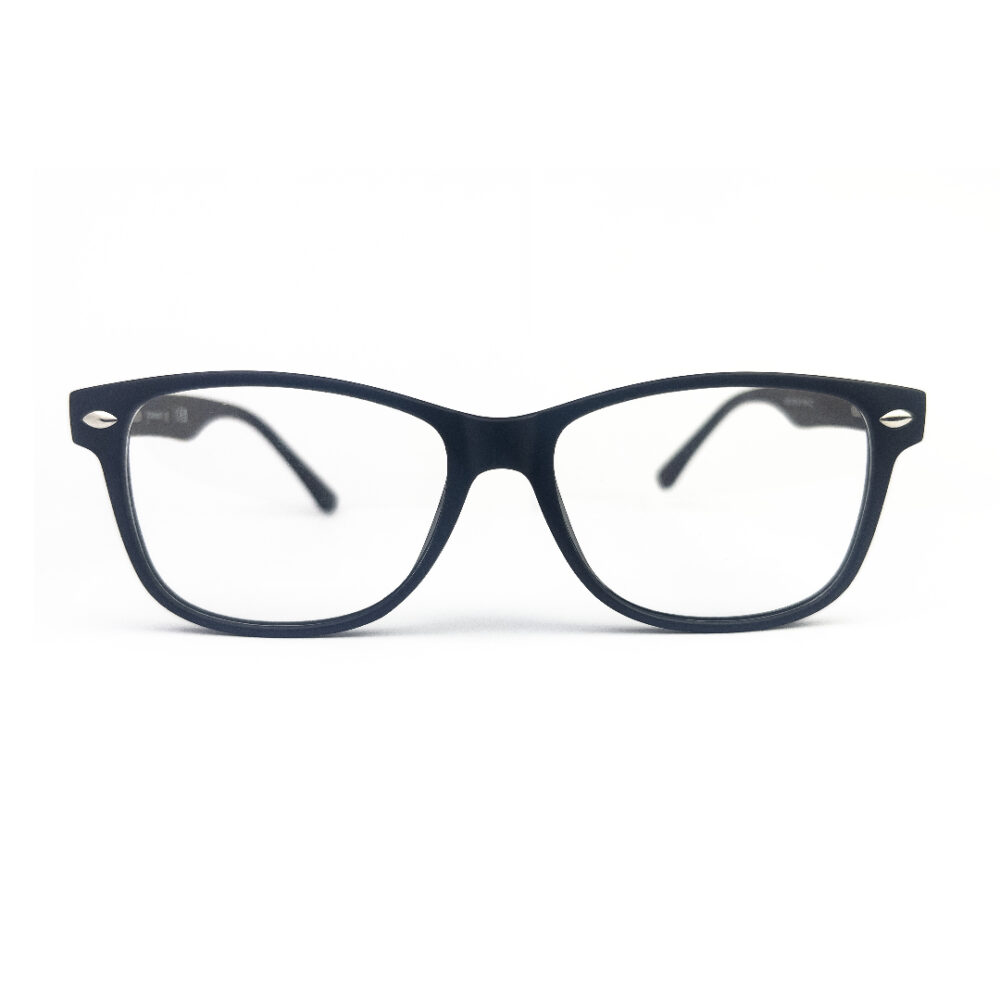 Duraflex Rectangular Eyeglasses Black - 1