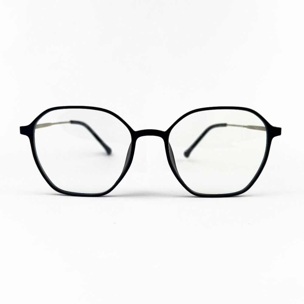 DuraFlex Hexagon Eyeglasses Black DFHB12 - 1
