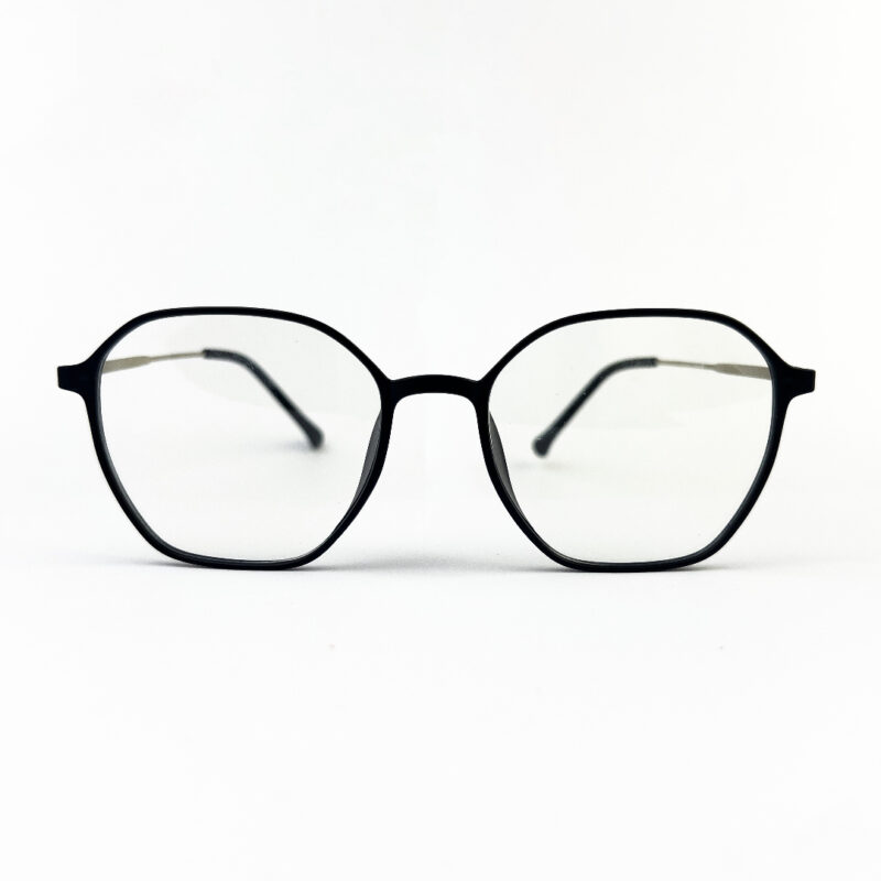 DuraFlex Hexagon Eyeglasses Black DFHB12 - 1