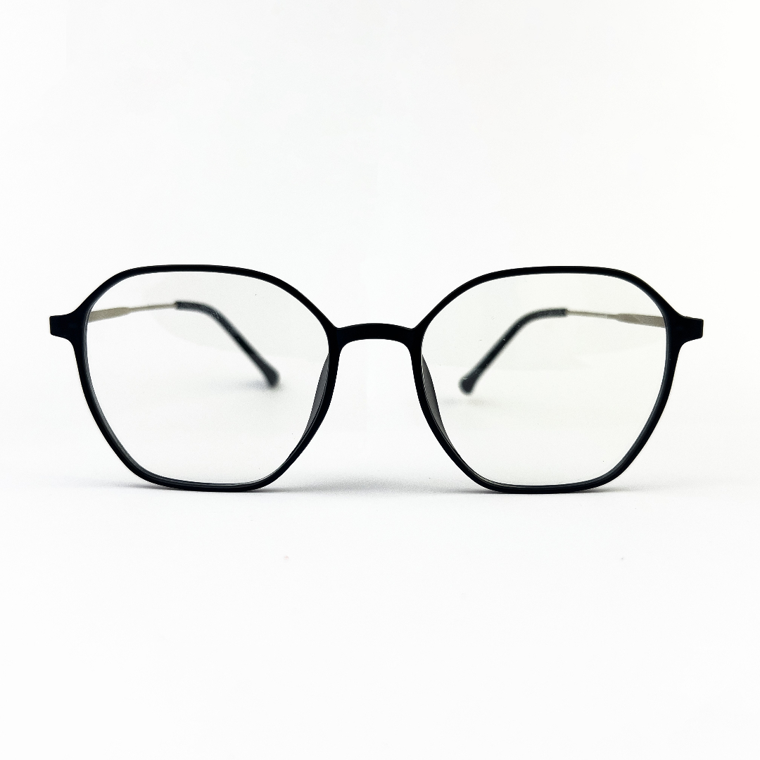 DuraFlex Hexagon Eyeglasses Black DFHB12 - 1 DuraFlex Hexagon Eyeglasses Black DFHB12 - 1