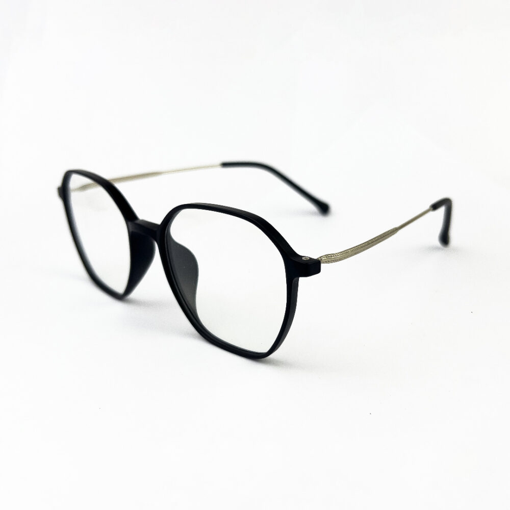 DuraFlex Hexagon Eyeglasses Black DFHB12 - 4