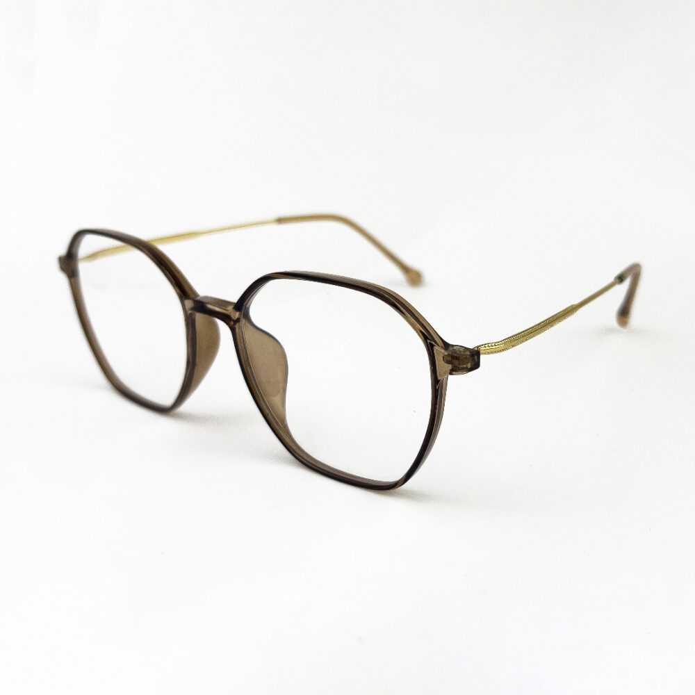 DuraFlex Hexagon Eyeglasses Brown DFHN10 - 2