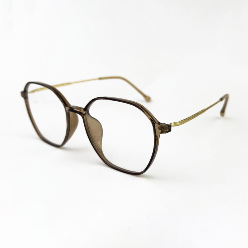 DuraFlex Hexagon Eyeglasses Brown DFHN10 - 2