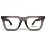 Miu Miu Frosted Grey Transparent Wood Texture Eyeglasses - 1