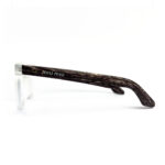 Miu Miu Frosted White Transparent Wood Texture Eyeglasses - 3