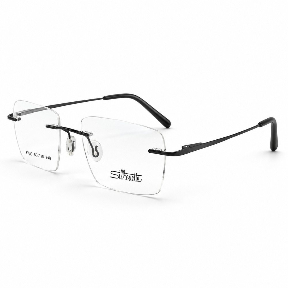 Silhouette Classic Gun Metal Rimless Eyeglasses 1 1000x1000 (2)