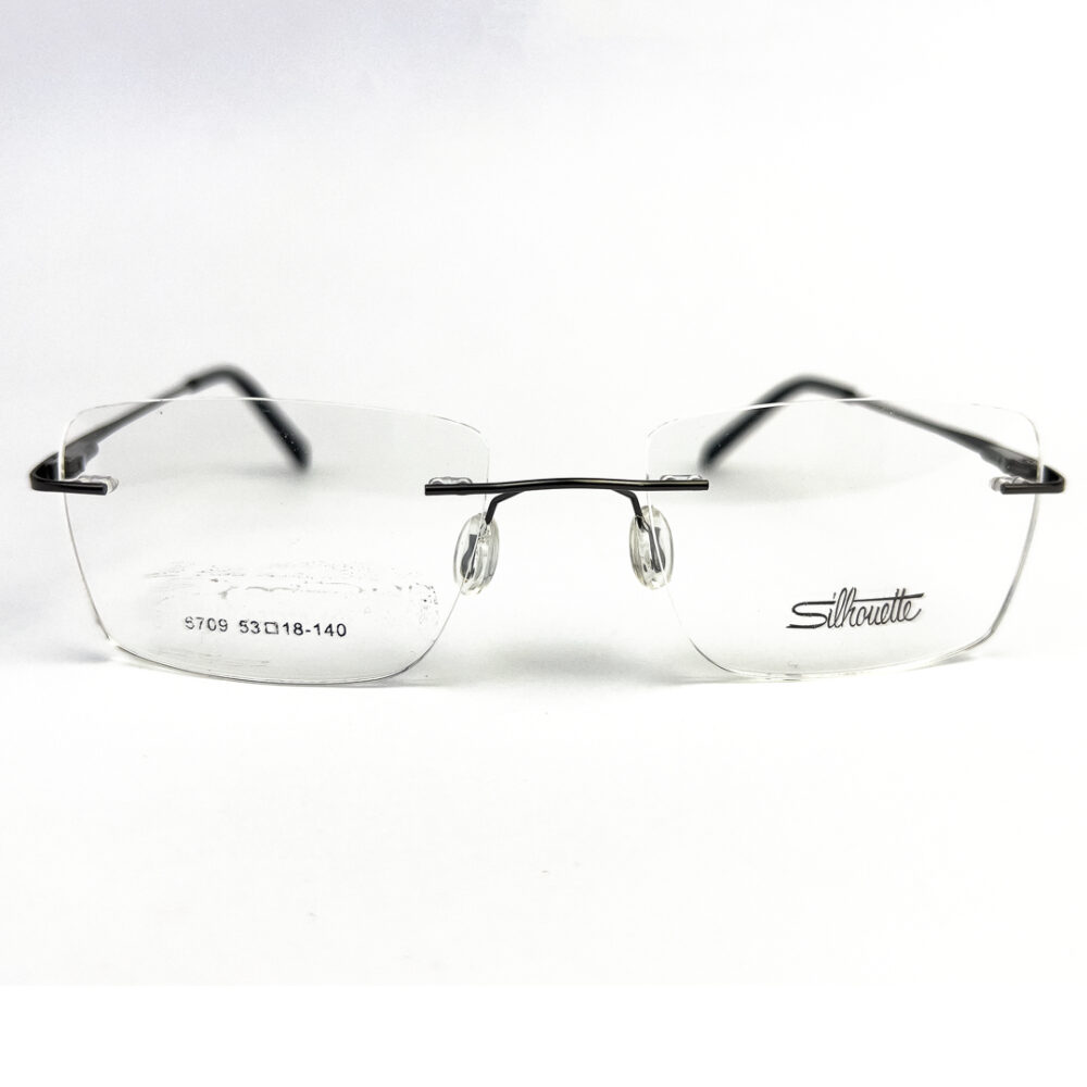 Silhouette Classic Gun Metal Rimless Eyeglasses - 1