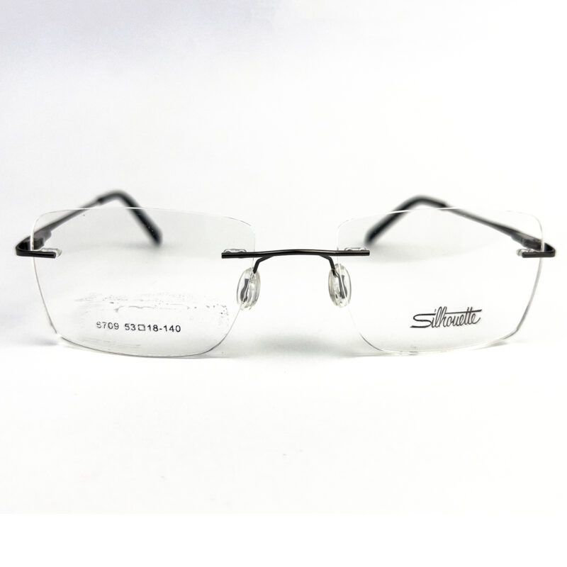 Silhouette Classic Gun Metal Rimless Eyeglasses - 1