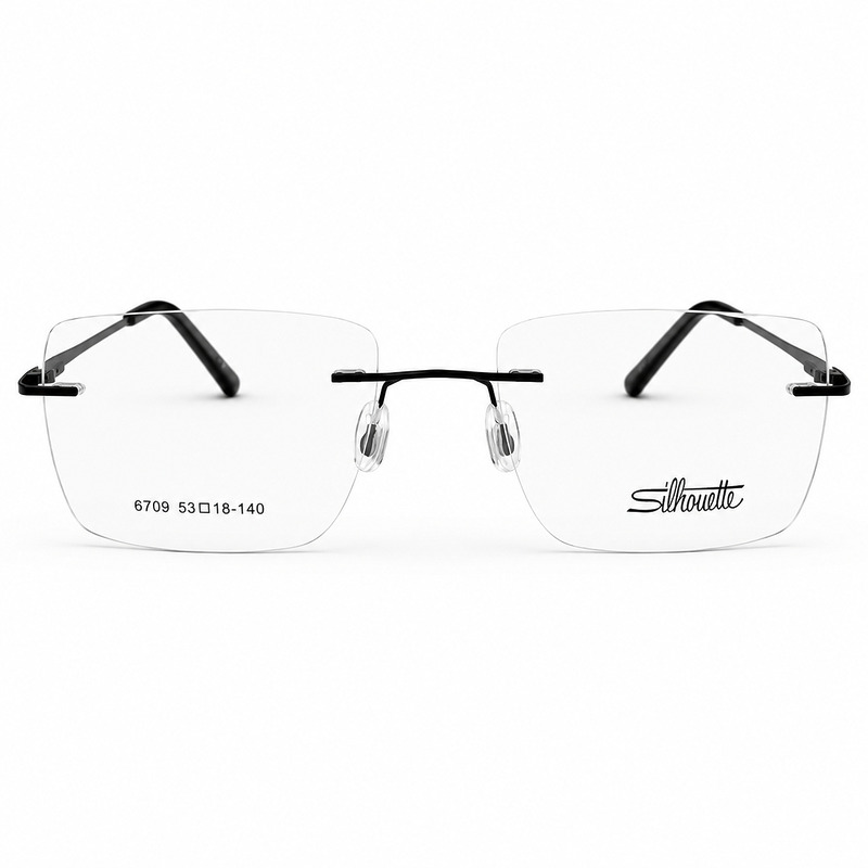 Silhouette Classic Rimless Black Eyeglasses 1 1000x1000 (2)