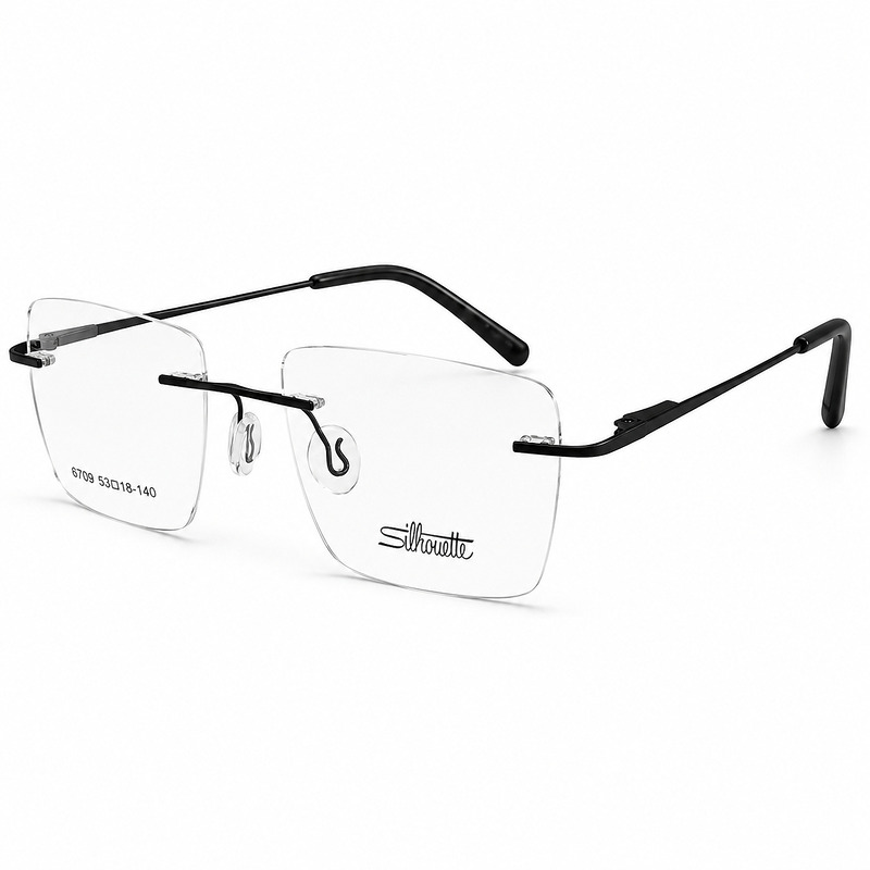 Silhouette Classic Rimless Black Eyeglasses 1 1000x1000 (3)