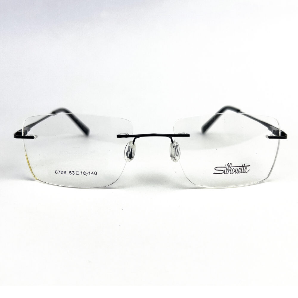 Silhouette Classic Rimless Black Eyeglasses - 1