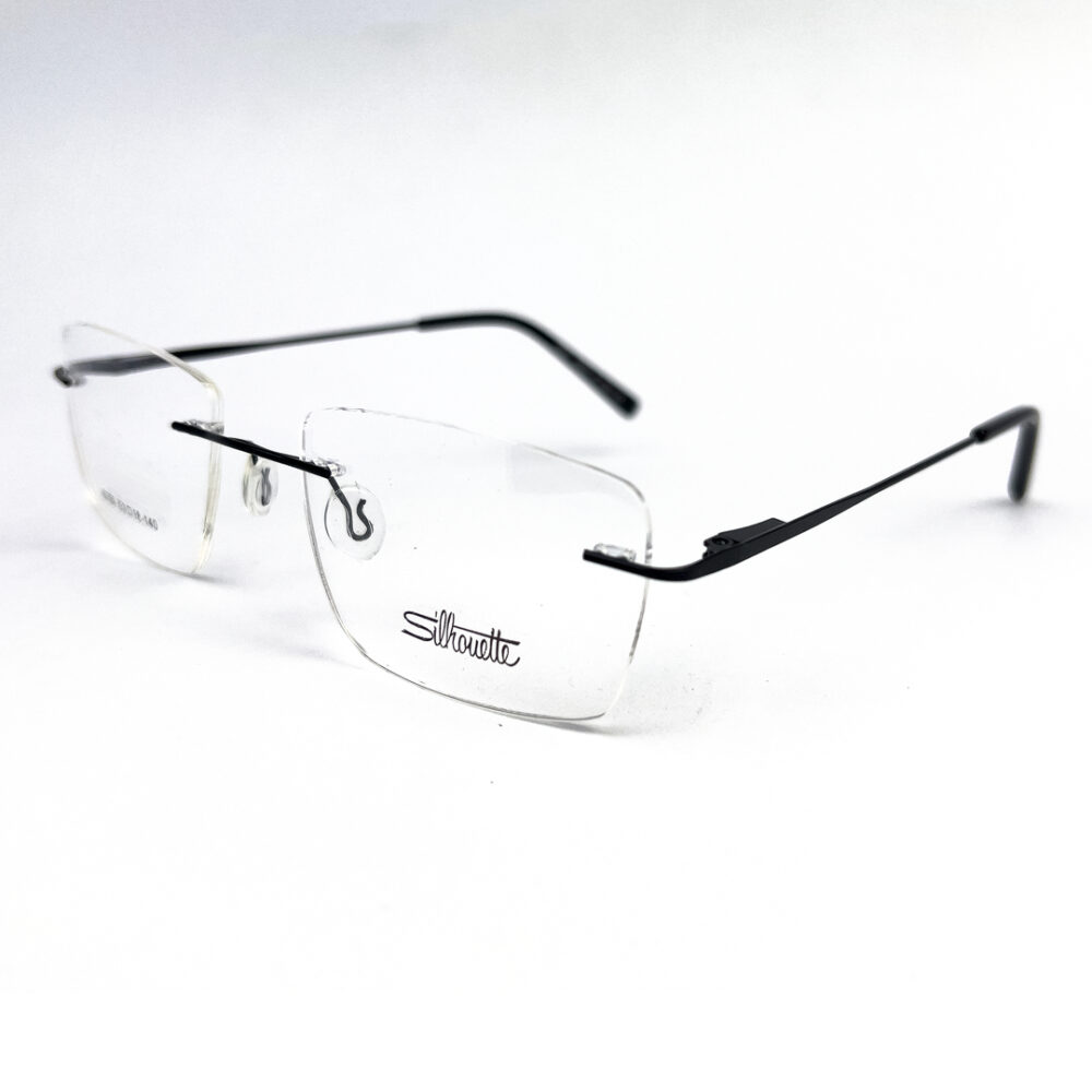 Silhouette Classic Rimless Black Eyeglasses - 2