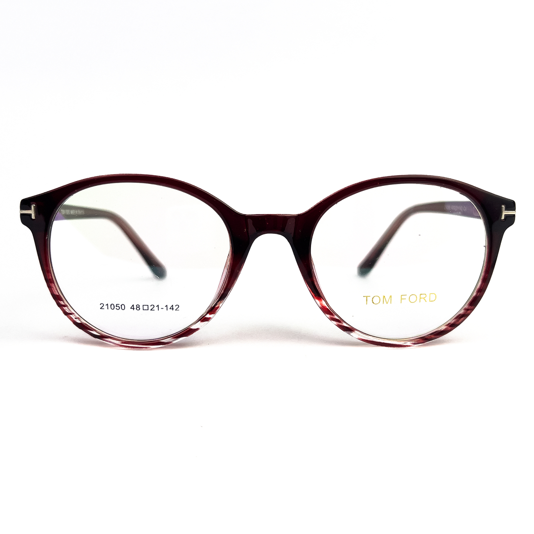 TomFord Ladies Gradiant Maroon Round Eyeglasses - 1 TomFord Ladies Gradiant Maroon Round Eyeglasses - 1