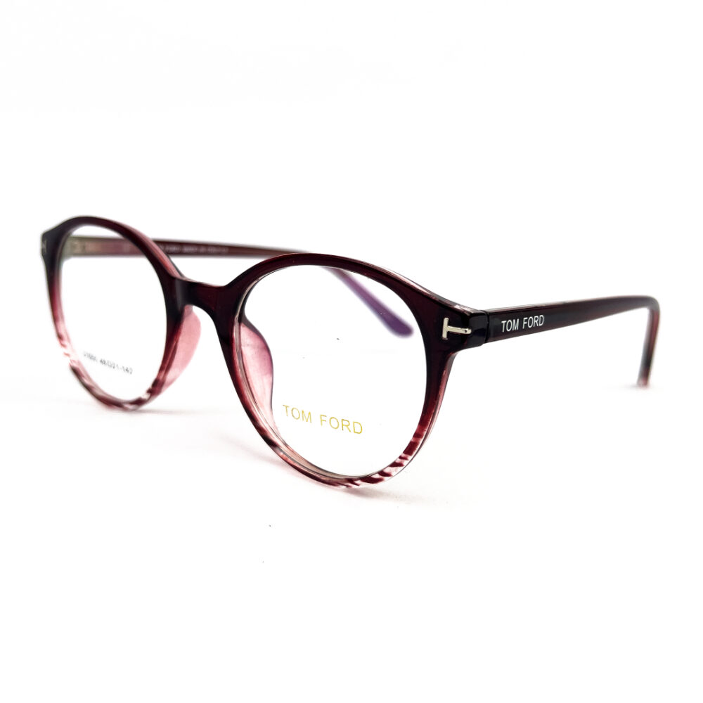 TomFord Ladies Gradiant Maroon Round Eyeglasses - 2
