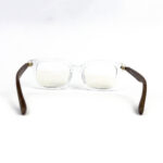 White Transparent Wood Bold Mont Blanc Eyeglasses - 4