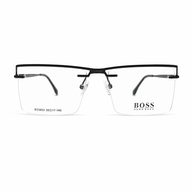 Boss Rectangular Black Eyeglasses