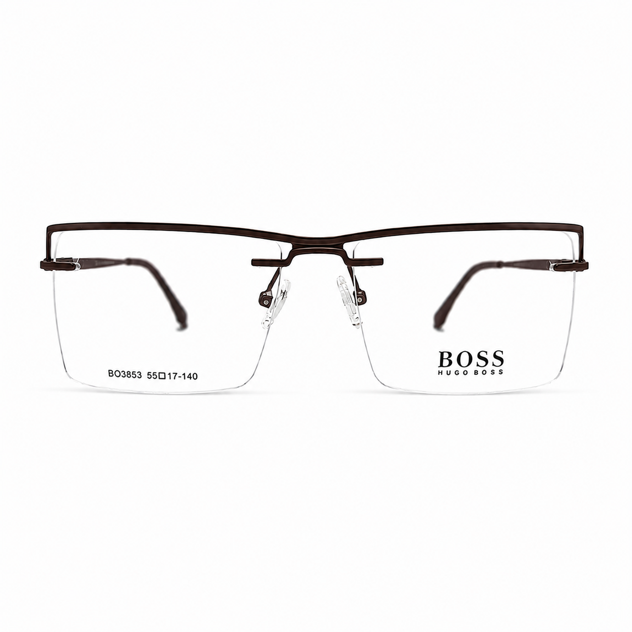 Boss Rectangular Brown Eyeglasses Boss Rectangular Brown Eyeglasses