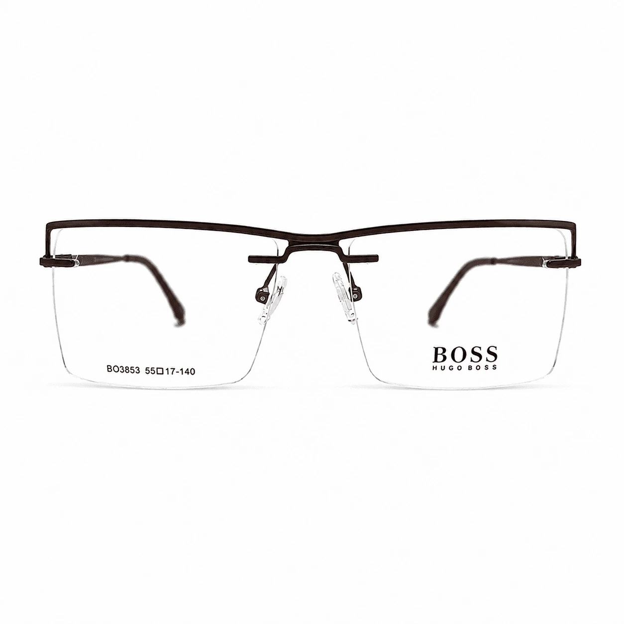 Boss Rectangular Brown Eyeglasses Boss Rectangular Brown Eyeglasses